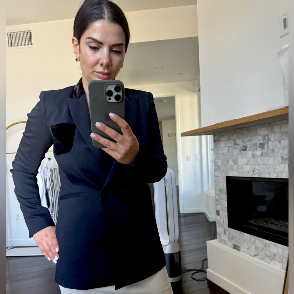 Sandro navy blue blazer , 36 French size